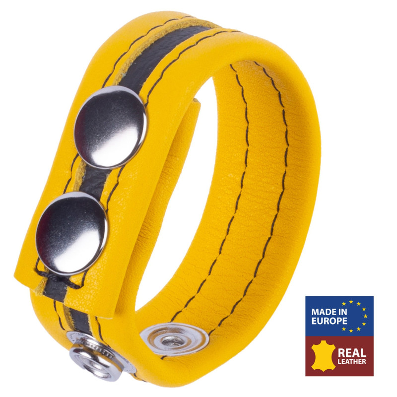 The Red Cockring en cuir Tippy Jaune